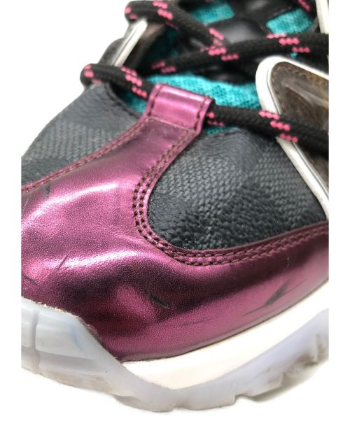 LOUIS VUITTON（ルイ ヴィトン）LOUIS VUITTON (ルイ ヴィトン) zig zag sneakers ブラウン×ピンク サイズ:8 1/2の古着・服飾アイテム
