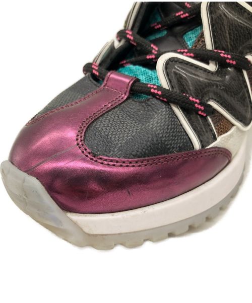 LOUIS VUITTON（ルイ ヴィトン）LOUIS VUITTON (ルイ ヴィトン) zig zag sneakers ブラウン×ピンク サイズ:8 1/2の古着・服飾アイテム
