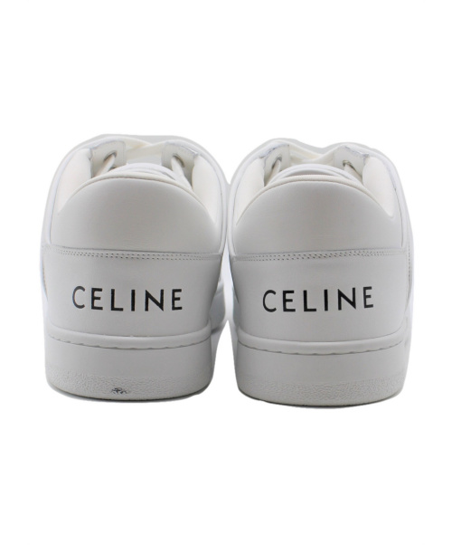 CELINE（セリーヌ）CELINE (セリーヌ) レザースニーカー ホワイト サイズ:42の古着・服飾アイテム