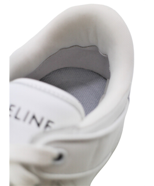CELINE（セリーヌ）CELINE (セリーヌ) レザースニーカー ホワイト サイズ:42の古着・服飾アイテム