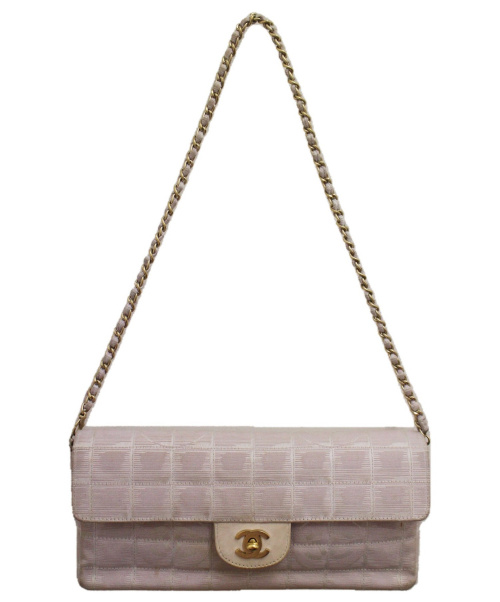CHANEL（シャネル）CHANEL (シャネル) チョコバー チェーンショルダーバッグ ピンクベージュ サイズ:- ニュートラベルラインの古着・服飾アイテム
