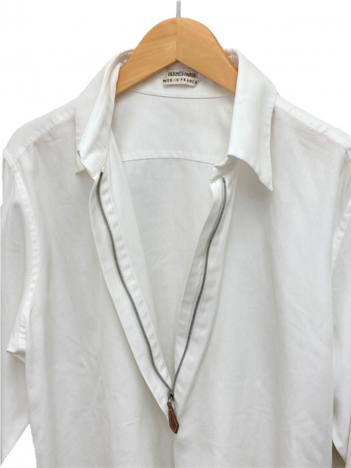 HERMES（エルメス）HERMES (エルメス) セミヴァルーズ プルオーバーシャツ ホワイト サイズ:38の古着・服飾アイテム
