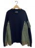 sacai（サカイ）の古着「Sponge Sweat×MA-1 Pullover」｜ネイビー