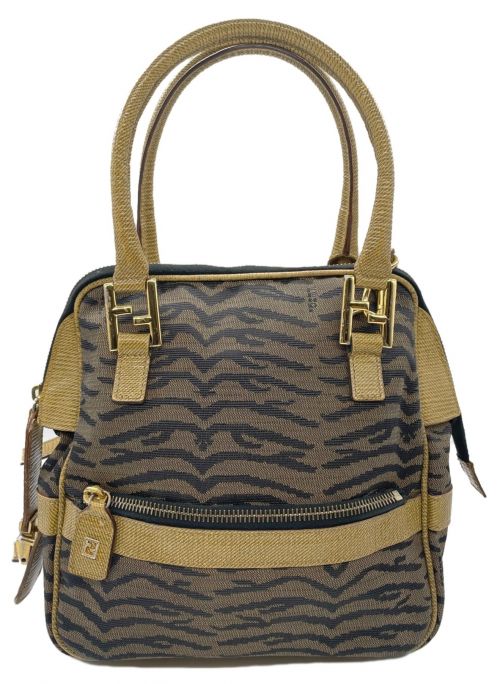 FENDI（フェンディ）FENDI (フェンディ) ゼブラ柄2WAYショルダーバッグ ブラウン サイズ:-の古着・服飾アイテム