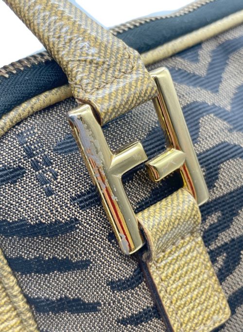 FENDI（フェンディ）FENDI (フェンディ) ゼブラ柄2WAYショルダーバッグ ブラウン サイズ:-の古着・服飾アイテム
