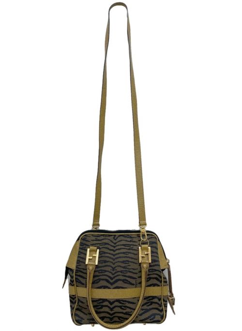 FENDI（フェンディ）FENDI (フェンディ) ゼブラ柄2WAYショルダーバッグ ブラウン サイズ:-の古着・服飾アイテム