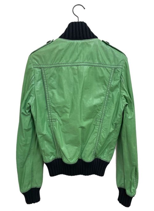GUCCI（グッチ）GUCCI (グッチ) レザージャケット グリーン サイズ:46の古着・服飾アイテム