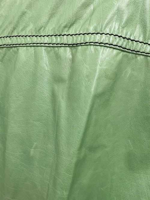 GUCCI（グッチ）GUCCI (グッチ) レザージャケット グリーン サイズ:46の古着・服飾アイテム