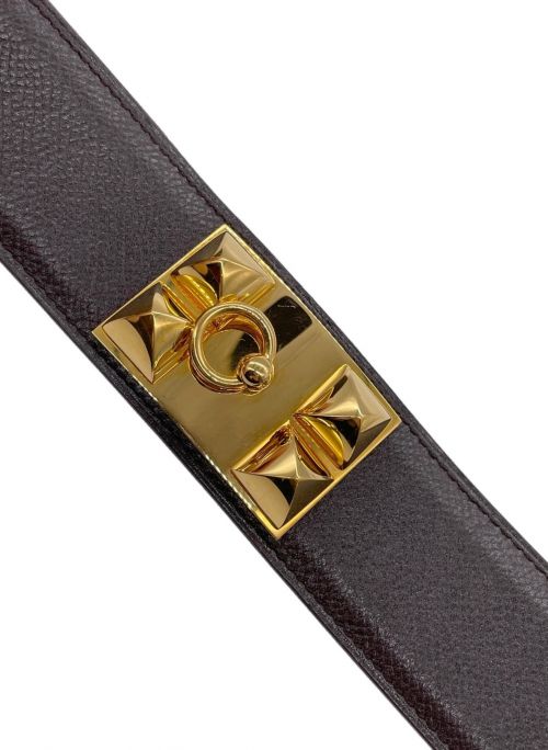 HERMES（エルメス）HERMES (エルメス) コリエドシアンベルト ブラウン サイズ:74の古着・服飾アイテム