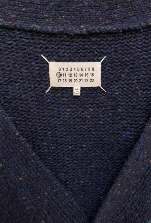 Maison Margiela（メゾンマルジェラ）Maison Margiela (メゾンマルジェラ) 20AW デストロイ加工カーディガン ネイビー サイズ:Mの古着・服飾アイテム