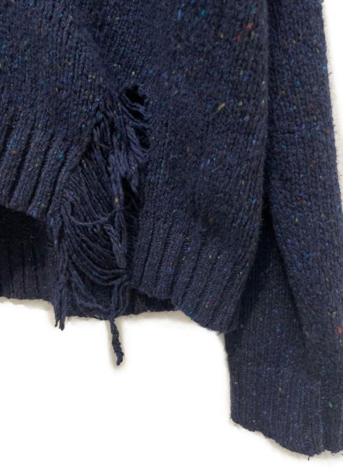Maison Margiela（メゾンマルジェラ）Maison Margiela (メゾンマルジェラ) 20AW デストロイ加工カーディガン ネイビー サイズ:Mの古着・服飾アイテム