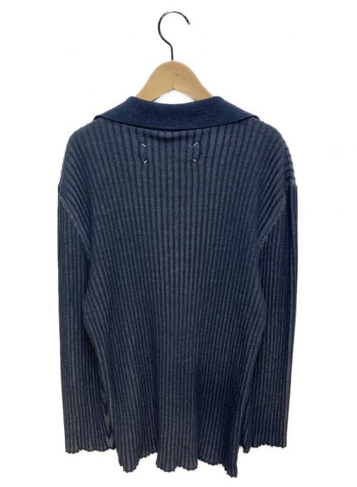 Maison Margiela（メゾンマルジェラ）Maison Margiela (メゾンマルジェラ) 襟付ニット ネイビー サイズ:XLの古着・服飾アイテム