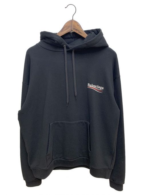 BALENCIAGA（バレンシアガ）BALENCIAGA (バレンシアガ) キャンペーンロゴフーディ ブラック サイズ:XLの古着・服飾アイテム