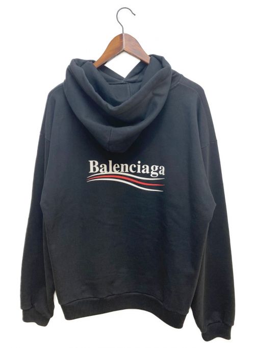 BALENCIAGA（バレンシアガ）BALENCIAGA (バレンシアガ) キャンペーンロゴフーディ ブラック サイズ:XLの古着・服飾アイテム
