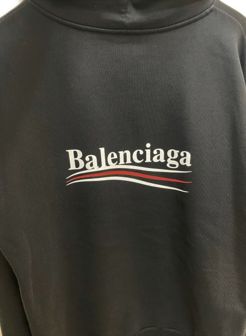 BALENCIAGA（バレンシアガ）BALENCIAGA (バレンシアガ) キャンペーンロゴフーディ ブラック サイズ:XLの古着・服飾アイテム