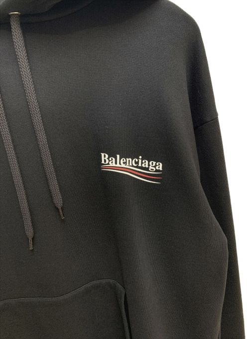 BALENCIAGA（バレンシアガ）BALENCIAGA (バレンシアガ) キャンペーンロゴフーディ ブラック サイズ:XLの古着・服飾アイテム