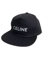 CELINEセリーヌ）の古着「ロゴプリントキャップ」｜ブラック