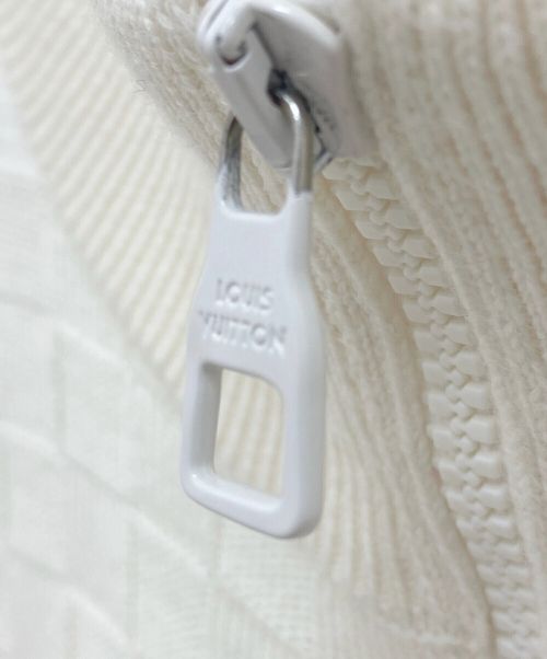 LOUIS VUITTON（ルイ ヴィトン）LOUIS VUITTON (ルイ ヴィトン) 21AW ダミエシグネチャージップスルーカーディガン アイボリー サイズ:Lの古着・服飾アイテム