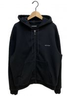 BALENCIAGAバレンシアガ）の古着「ロゴプリント ジップパーカー」｜ブラック