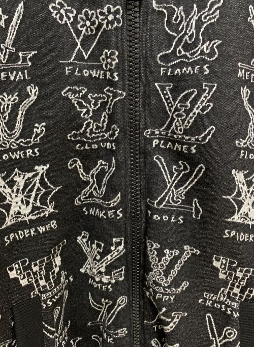 LOUIS VUITTON（ルイ ヴィトン）LOUIS VUITTON (ルイ ヴィトン) 21SS LVカートゥーンジャカードジップスルーブルゾン ブラック サイズ:Mの古着・服飾アイテム
