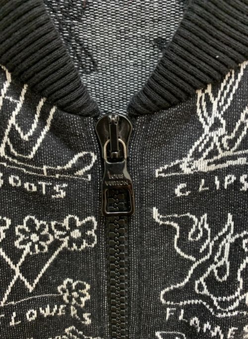 LOUIS VUITTON（ルイ ヴィトン）LOUIS VUITTON (ルイ ヴィトン) 21SS LVカートゥーンジャカードジップスルーブルゾン ブラック サイズ:Mの古着・服飾アイテム