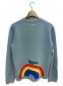 GUCCI (グッチ) タイガーインターシャウールニット ライトブルー サイズ:L：32800円