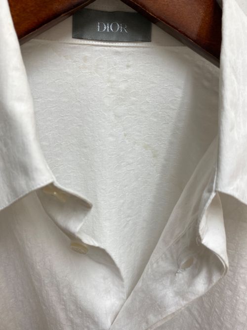 Christian Dior（クリスチャン ディオール）Christian Dior (クリスチャン ディオール) OBLIQUE総柄シャツ ホワイト サイズ:37の古着・服飾アイテム