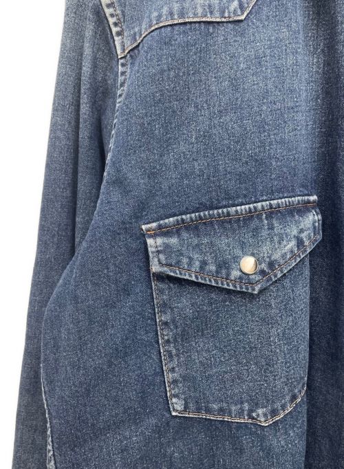 CELINE（セリーヌ）CELINE (セリーヌ) ウエスタンデニムシャツ インディゴ サイズ:Mの古着・服飾アイテム