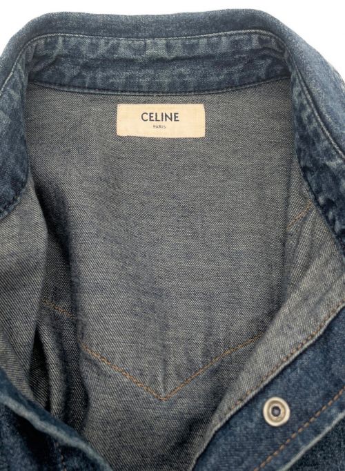 CELINE（セリーヌ）CELINE (セリーヌ) ウエスタンデニムシャツ インディゴ サイズ:Mの古着・服飾アイテム