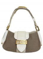 FENDIフェンディ）の古着「ズッカ切替ハンドバッグ」｜ホワイト