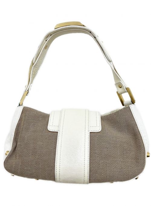 FENDI（フェンディ）FENDI (フェンディ) ズッカ切替ハンドバッグ ホワイト サイズ:-の古着・服飾アイテム