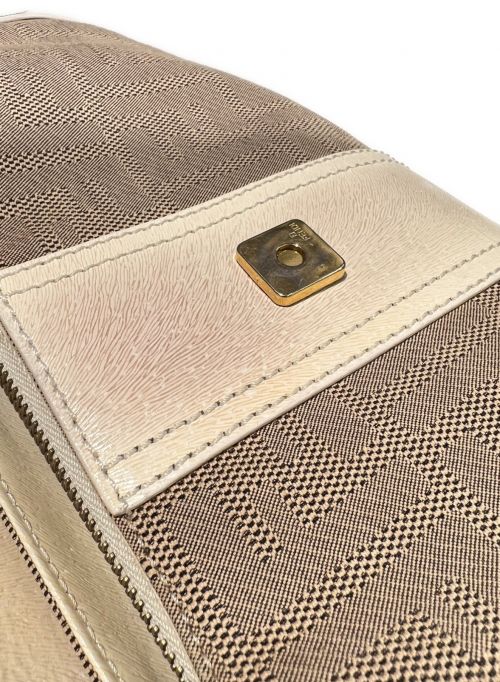 FENDI（フェンディ）FENDI (フェンディ) ズッカ切替ハンドバッグ ホワイト サイズ:-の古着・服飾アイテム