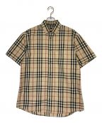 BURBERRYバーバリー）の古着「半袖ノバチェックシャツ」｜ベージュ