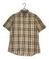 BURBERRY（バーバリー）の古着「半袖ノバチェックシャツ」｜ベージュ