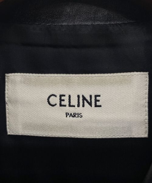 CELINE（セリーヌ）CELINE (セリーヌ) ラムスキンルーズブルゾン ブラック サイズ:44の古着・服飾アイテム