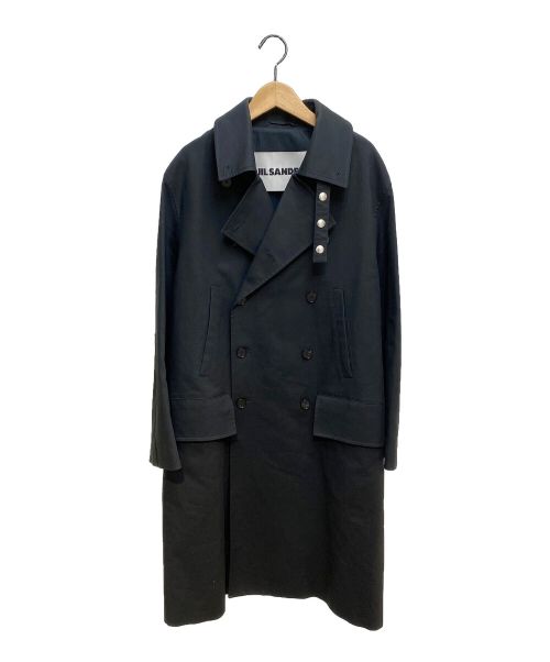 JIL SANDER（ジルサンダー）JIL SANDER (ジルサンダー) ハーフライニングコットントレンチコート ブラック サイズ:44の古着・服飾アイテム