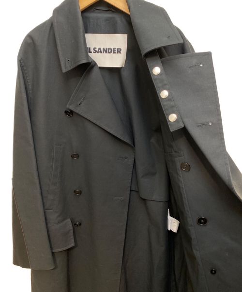 JIL SANDER（ジルサンダー）JIL SANDER (ジルサンダー) ハーフライニングコットントレンチコート ブラック サイズ:44の古着・服飾アイテム