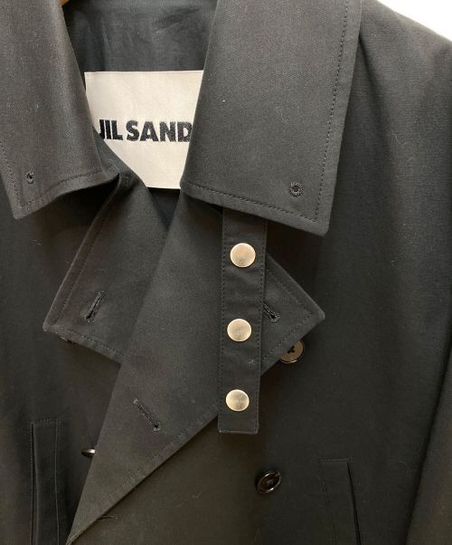 JIL SANDER（ジルサンダー）JIL SANDER (ジルサンダー) ハーフライニングコットントレンチコート ブラック サイズ:44の古着・服飾アイテム