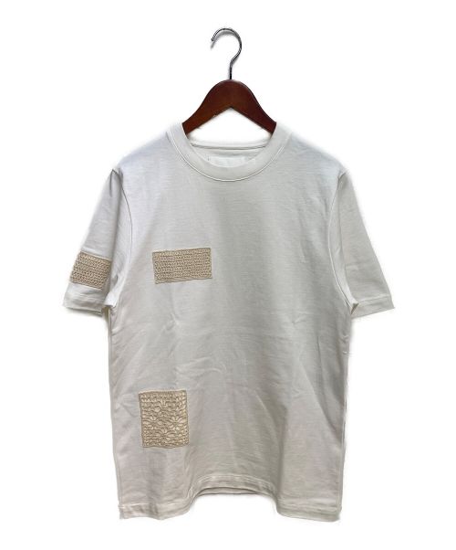 JIL SANDER（ジルサンダー）JIL SANDER (ジルサンダー) 21SS クロッシェパッチTシャツ ホワイト サイズ:Mの古着・服飾アイテム