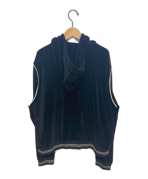 CELINE（セリーヌ）CELINE (セリーヌ) Triomphe Hooded Sweatshirt / Velvet Jersey ブラック サイズ:XLの古着・服飾アイテム