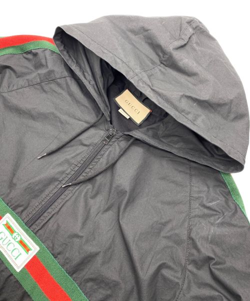 GUCCI（グッチ）GUCCI (グッチ) アノラックパーカー ブラック サイズ:46の古着・服飾アイテム