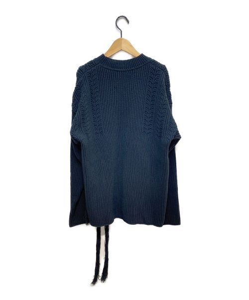 JIL SANDER（ジルサンダー）JIL SANDER (ジルサンダー) 20SS フリンジニット ブラック サイズ:44の古着・服飾アイテム