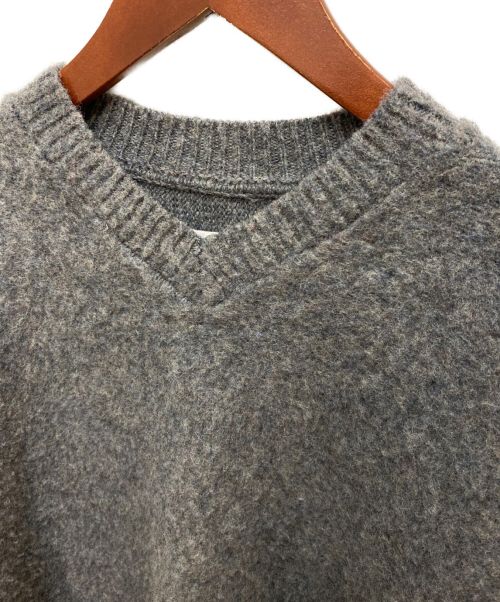 JIL SANDER（ジルサンダー）JIL SANDER (ジルサンダー) オーバーサイズVネックニット グレー サイズ:Sの古着・服飾アイテム