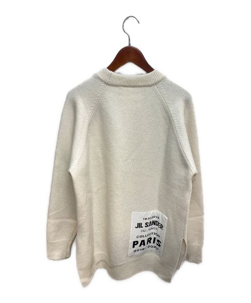 JIL SANDER（ジルサンダー）JIL SANDER (ジルサンダー) クルーネックニット アイボリー サイズ:46の古着・服飾アイテム