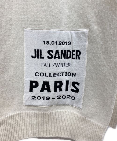 JIL SANDER（ジルサンダー）JIL SANDER (ジルサンダー) クルーネックニット アイボリー サイズ:46の古着・服飾アイテム