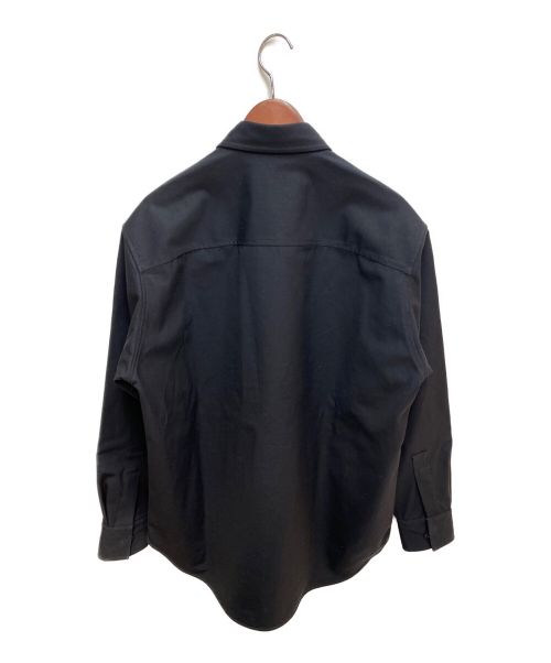 JIL SANDER（ジルサンダー）JIL SANDER (ジルサンダー) フロント刺繍シャツ ブラック サイズ:15/38の古着・服飾アイテム