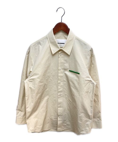 JIL SANDER（ジルサンダー）JIL SANDER (ジルサンダー) NEVER FADE AWAY プレートシャツ アイボリー サイズ:44の古着・服飾アイテム