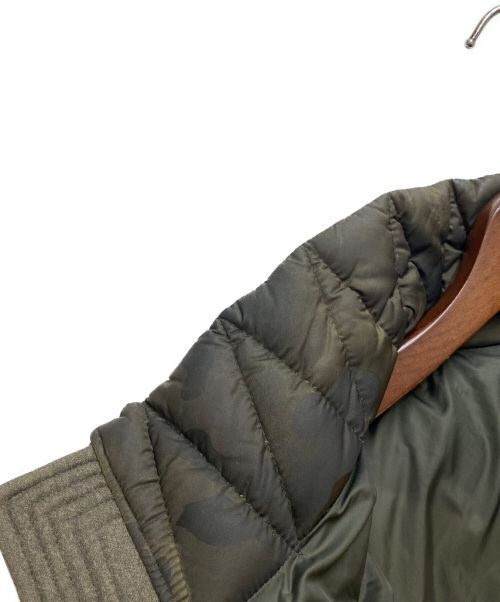 MONCLER（モンクレール）MONCLER (モンクレール) 切替ダウンジャケット オリーブ サイズ:2の古着・服飾アイテム