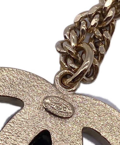 CHANEL（シャネル）CHANEL (シャネル) ココマークリボンネックレス ゴールド×ブラック サイズ:-の古着・服飾アイテム