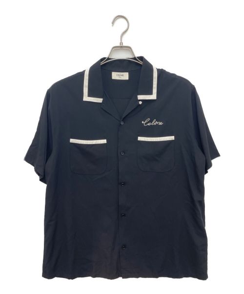 CELINE（セリーヌ）CELINE (セリーヌ) 21SS ボウリングシャツ ブラック サイズ:39の古着・服飾アイテム